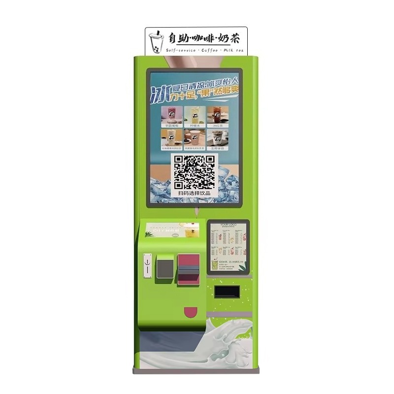 Coffee Tea Vending Machine - Aanpasbare, populaire, volautomatische melkthee-/koffie-/sapautomaat met QR-code/creditcard