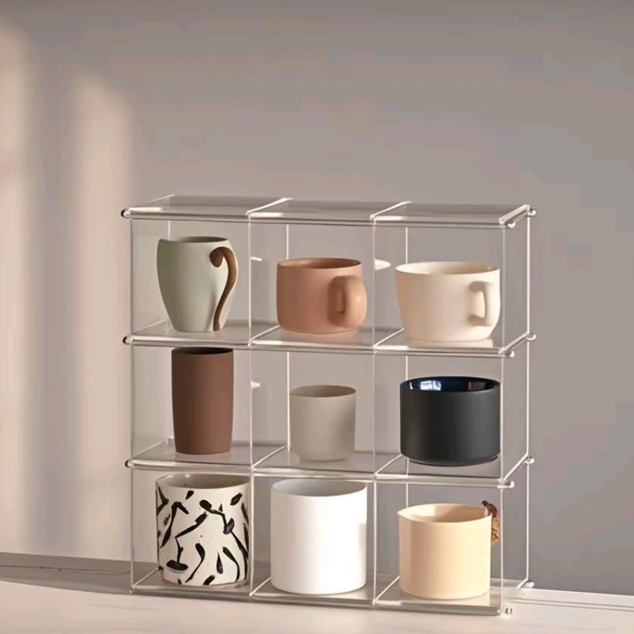 Coffee Tea Cups - Acryl Display Plank Kopjes Opbergrek Desktop