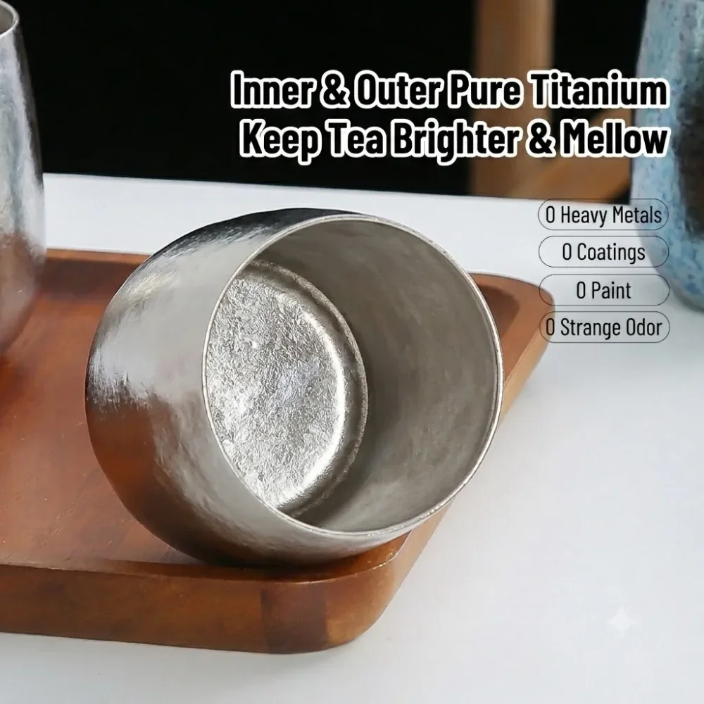 Coffee Tea For Me - Pure titanium dubbelwandige koffiemok, waterbekers voor