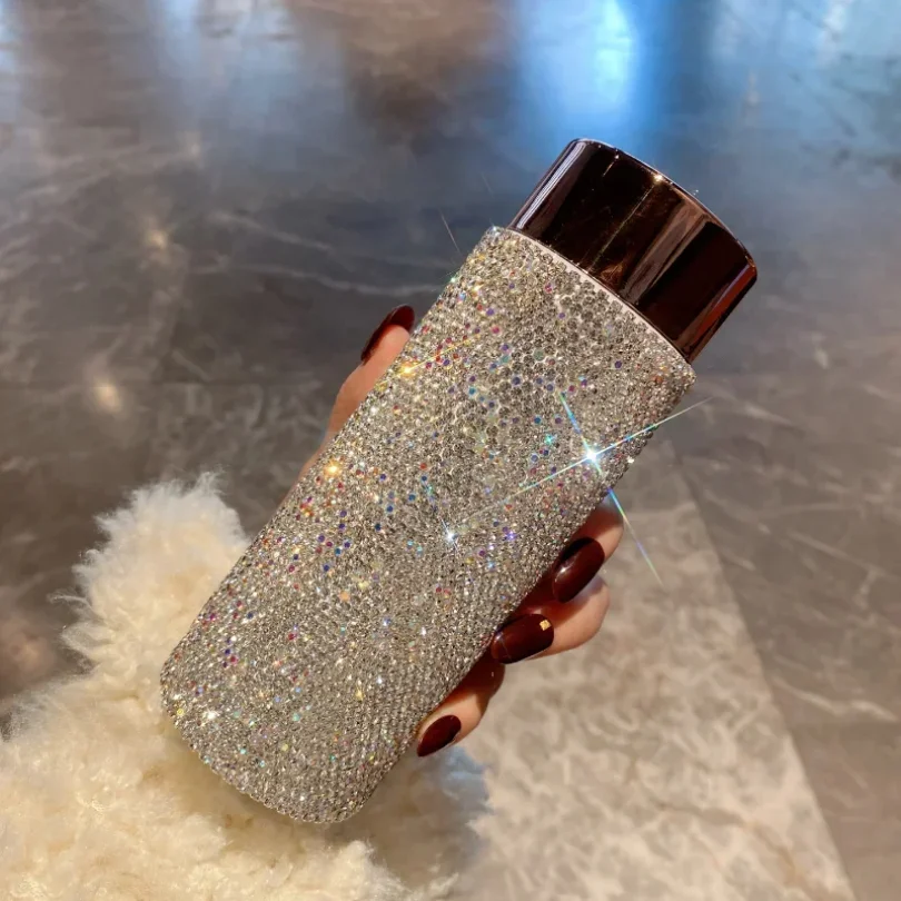 Coffee Tea Infuser - Bling Draagbare Thermosbeker met Thee-infuser, Rhinestone