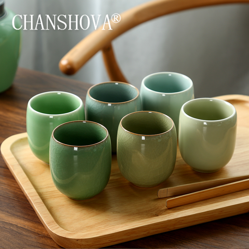 Tea Coffee Pot Set - CHANSHOVA-porseleinen theekopjesset, traditionele Chinese stijl, celadon