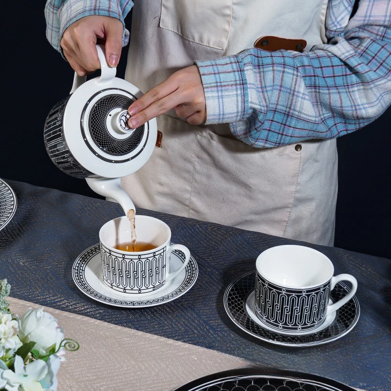 Tea Coffee Pot Set - Eenvoudig theeservies in Europese stijl, keramische