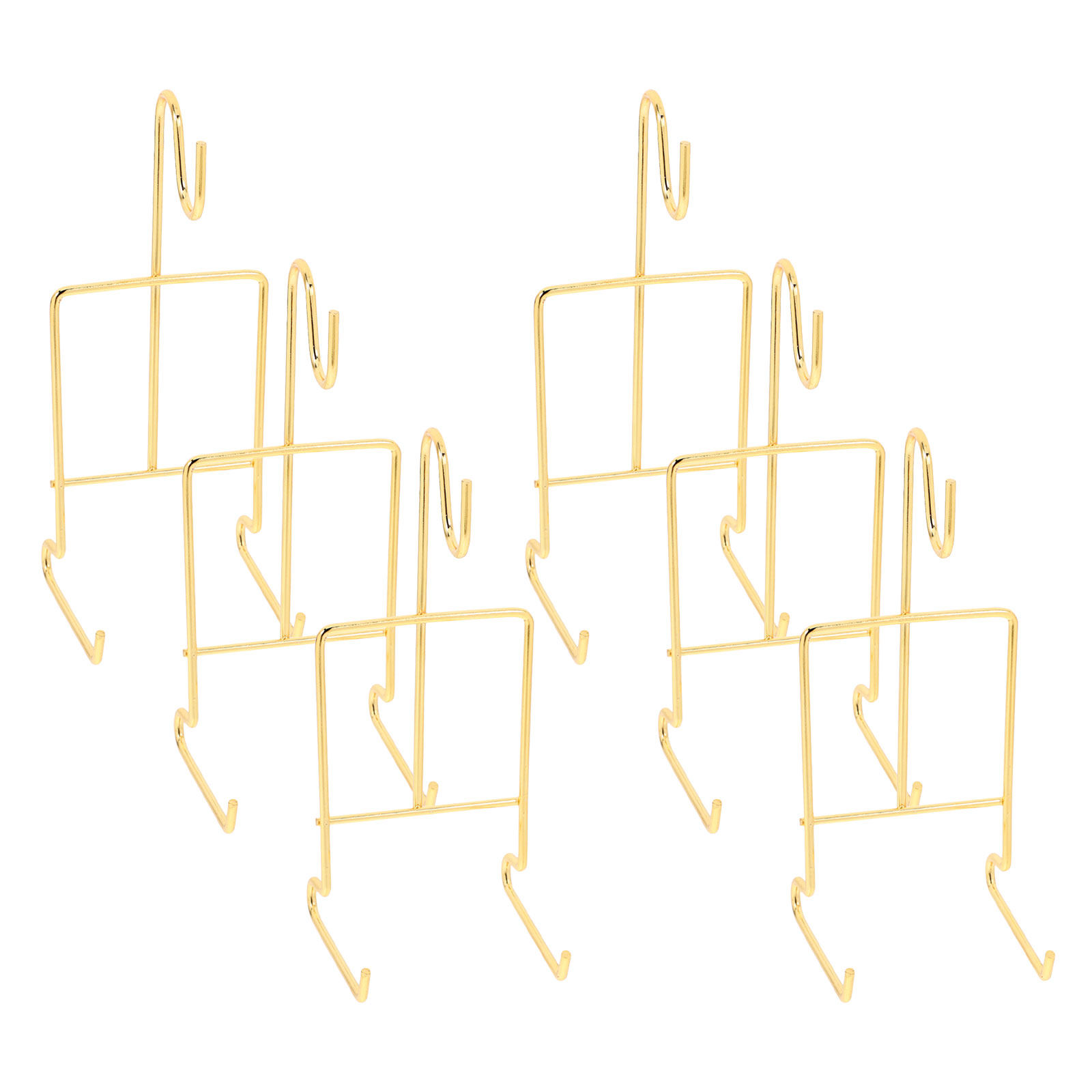 Coffee Tea Holders - 6-delige theekop displaystandaard van metaal, goudkleurig,