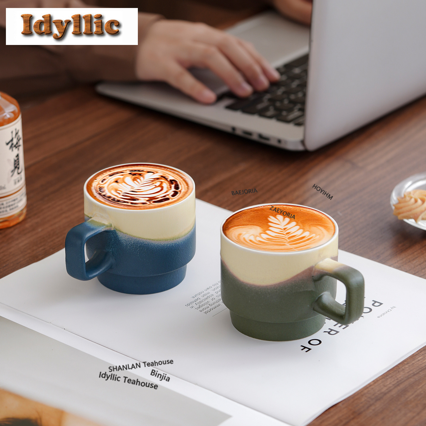 Coffee Tea Cups - HOYIHM 250ml Koffiemok met geleidelijke kleurverandering,