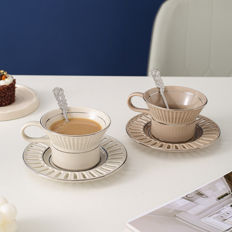 Coffee Tea Game - Luxe Keramische Koffiekop Schotel Nordic Home