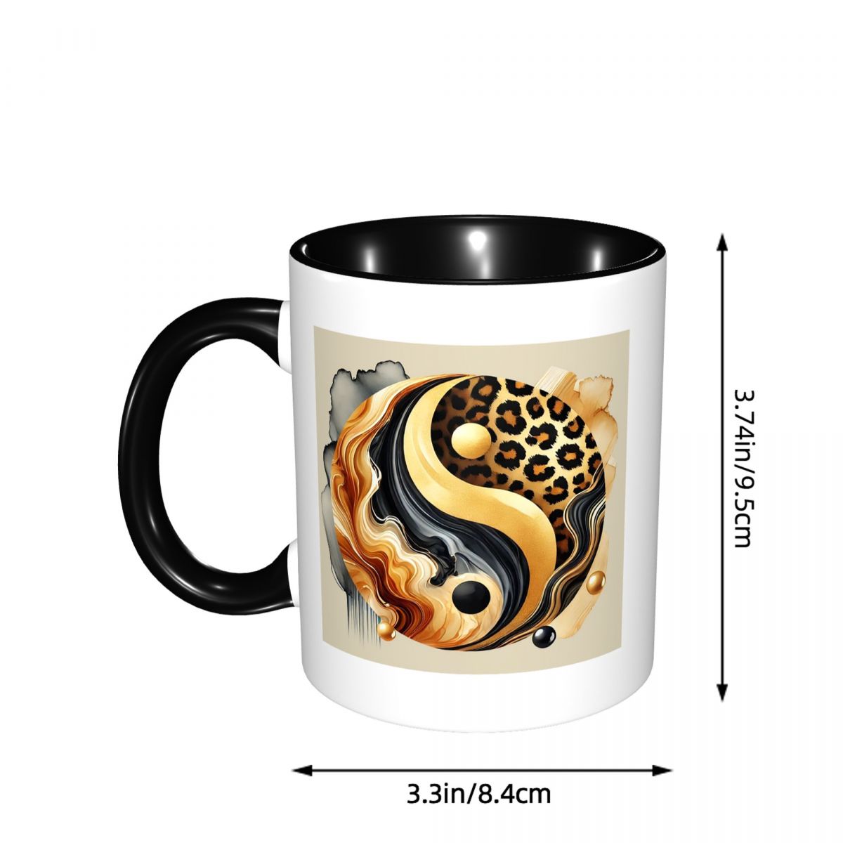 Luxe gouden marmeren mok met Y - Coffee Tea Yin Yang recensie en prijs