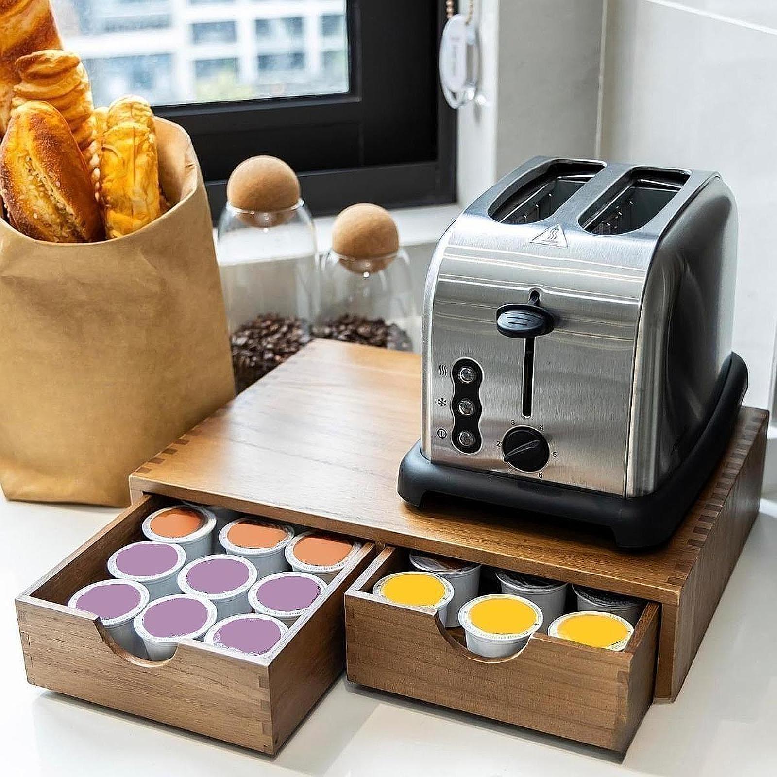 Theeopbergorganisator met lade - Coffee Tea Drawer Organizer recensie en prijs