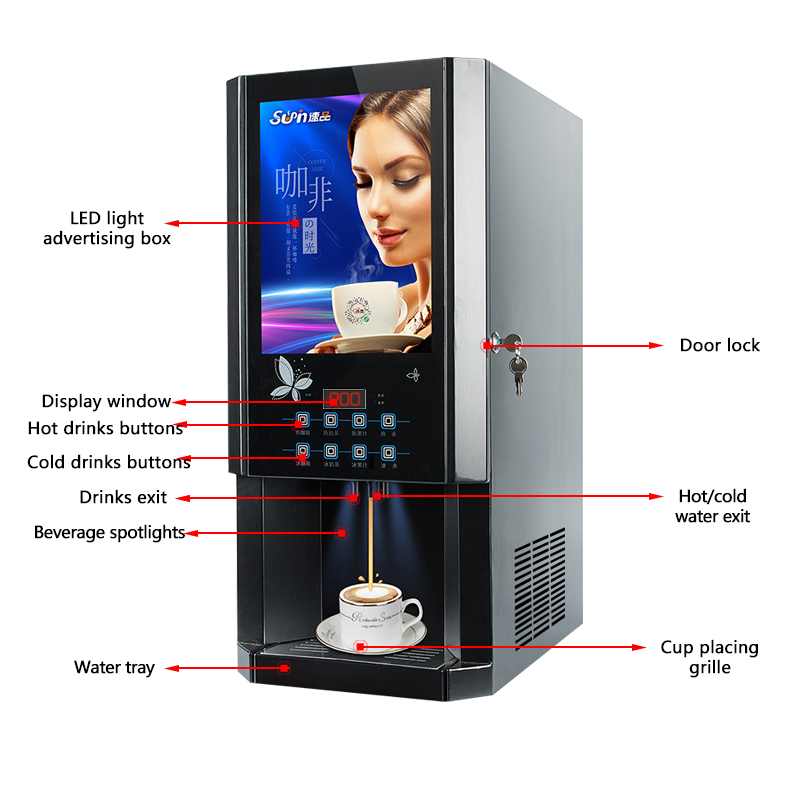30SCW-8 Hot Ice Instant Koffie - Coffee Tea Vending Machine recensie en prijs