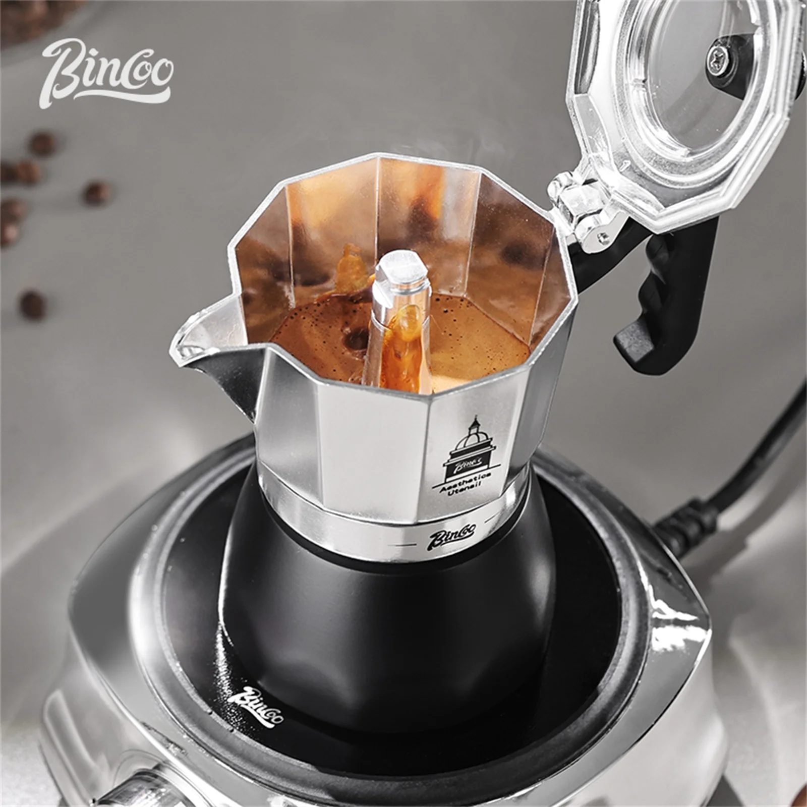 BINCOO Moka Pot met dubbele kl - Coffee Tea Chocolate recensie en prijs