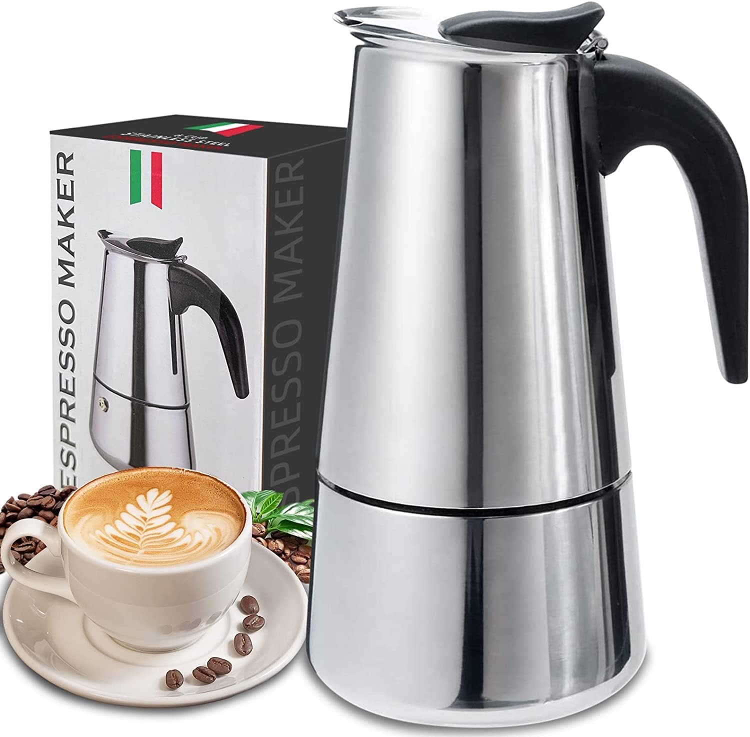 4/6/9 Cups Moka Pot Caffe Mach - Coffee Tea Chocolate recensie en prijs