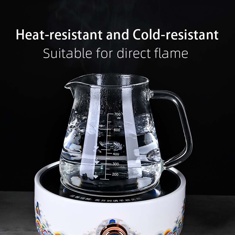 Nieuwe hoge borosilicaatglas v - Tea Coffee Pot Set recensie en prijs