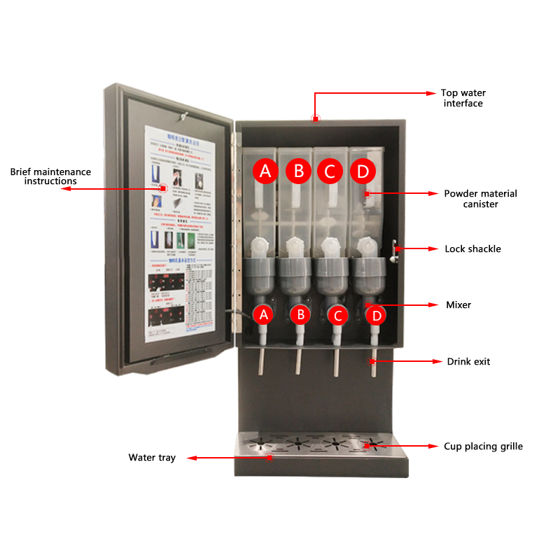 40S SUPIN Economische 4-smaken - Coffee Tea Vending Machine recensie en prijs