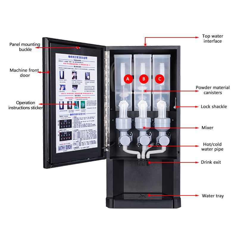 30SCW-8 Hot Ice Instant Koffie - Coffee Tea Vending Machine recensie en prijs