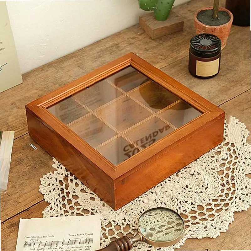 Houten theezakjeshouder met la - Coffee Tea Drawer Organizer recensie en prijs