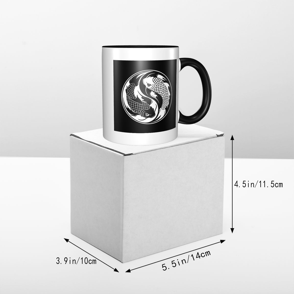 Zwart-wit Yin Yang Koi Vis Mok - Coffee Tea Yin Yang recensie en prijs